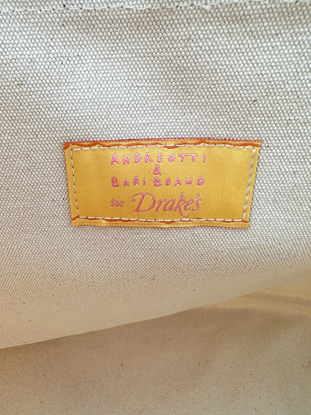 Drake's Ecru Extra Large Tote Bag Andreotti & Baribeaud Jour De Marche