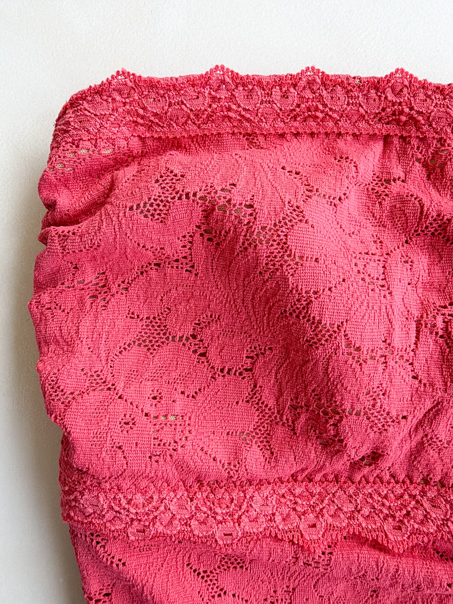 Haut bustier en dentelle Azelie rose pâle Pain De Sucre