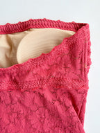 Haut bustier en dentelle Azelie rose pâle Pain De Sucre