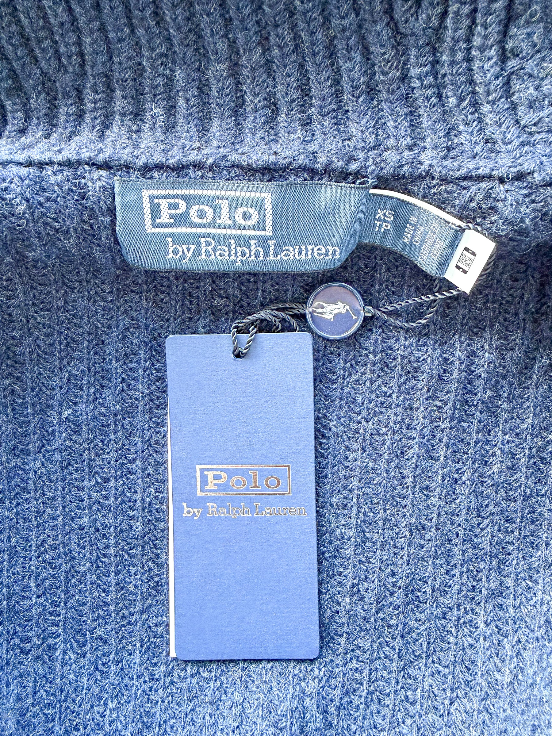 Ralph Lauren Polo Shawl Navy Wool Cardigan