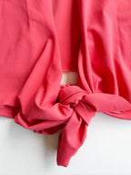 Pain De Sucre Blush Pink Bikini Swim Crop Wrap Top in Cendy