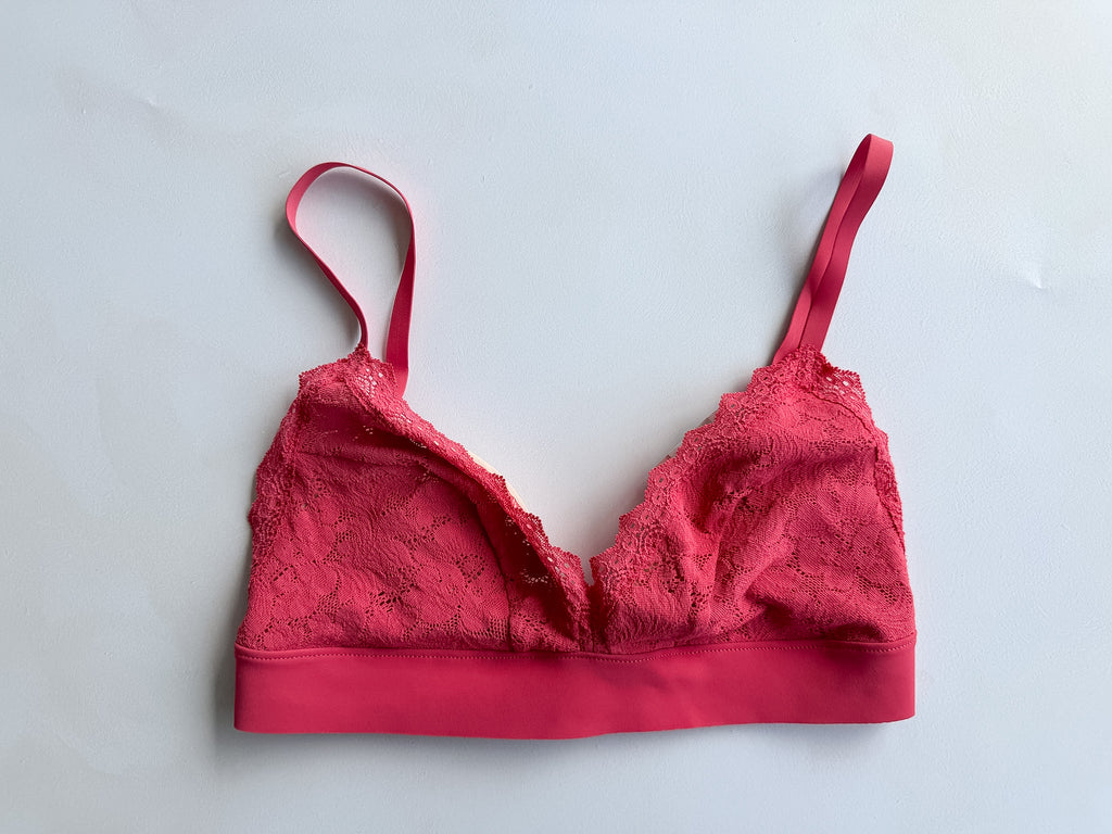 Pain De Sucre Divine Pink Lace Triangle BH