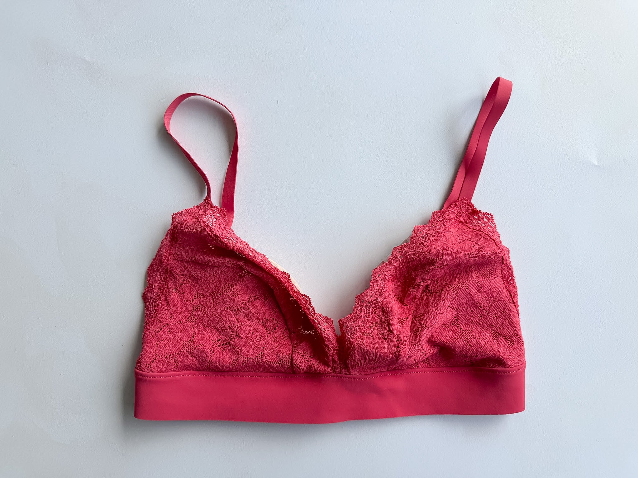 Pain De Sucre Divine Pink Lace Triangle BH
