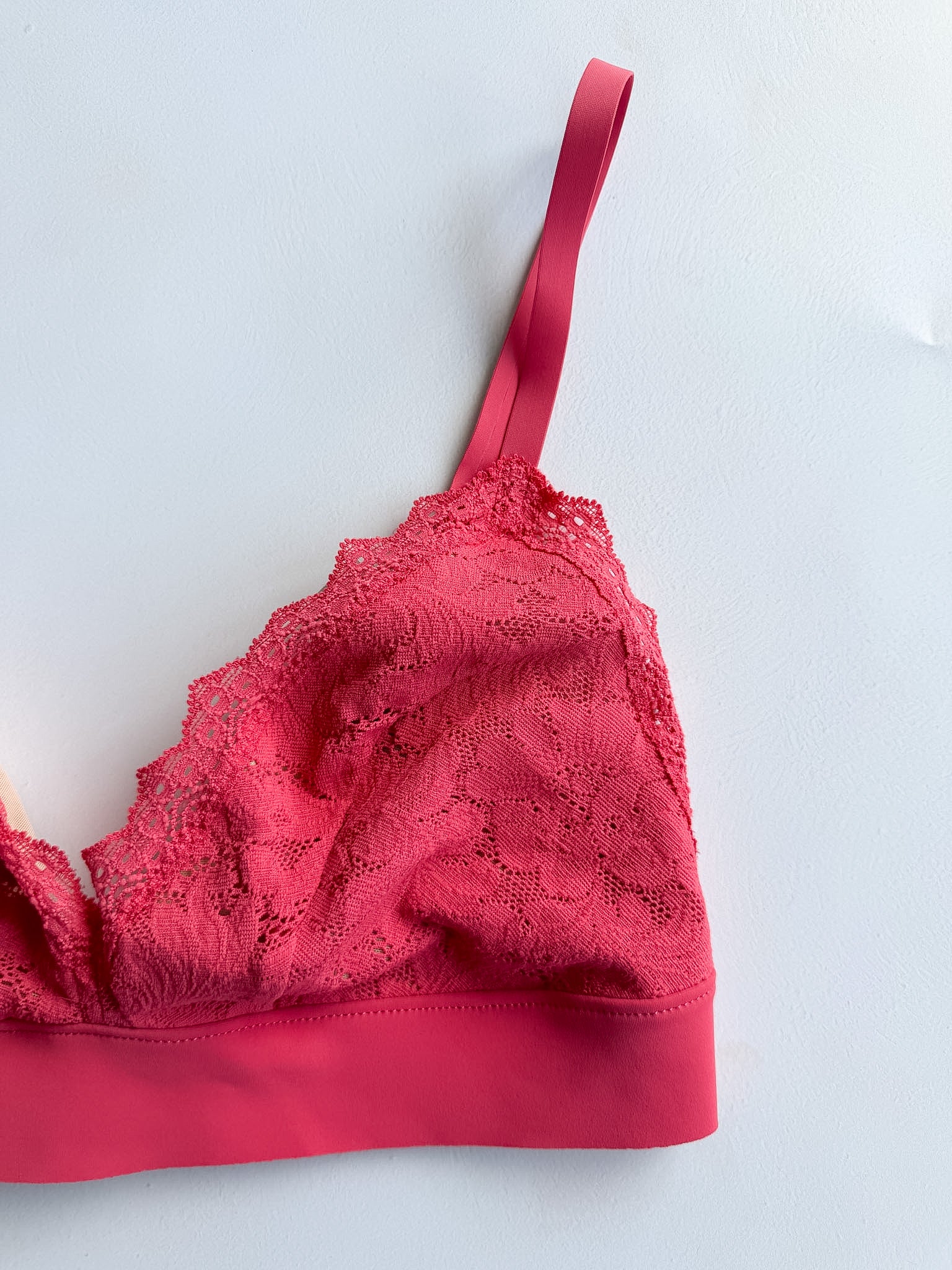 Pain De Sucre Divine Pink Lace Triangle BH