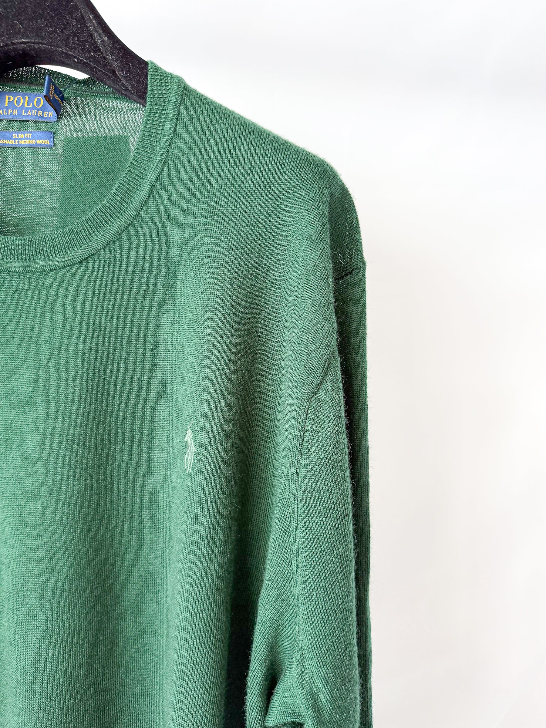 Ralph Lauren Polo Green Merino Jumper