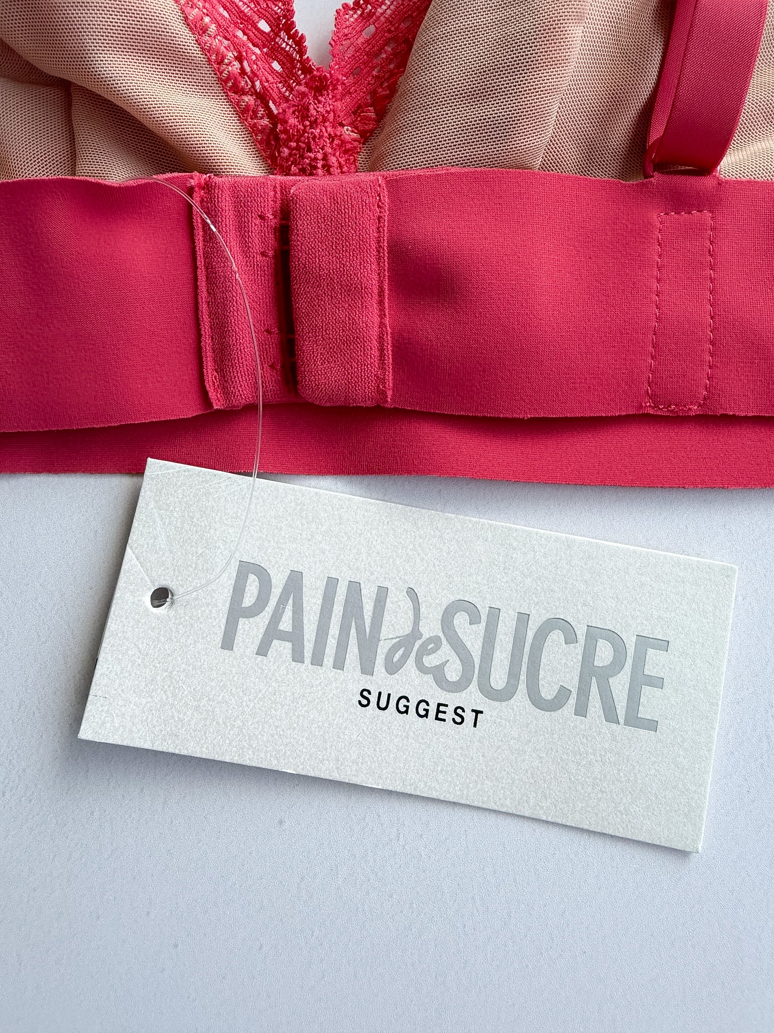 Pain De Sucre Divine Pink Lace Triangle BH