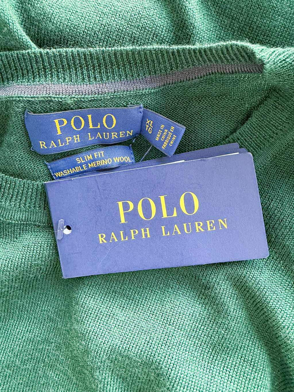 Ralph Lauren Polo Green Merino Jumper