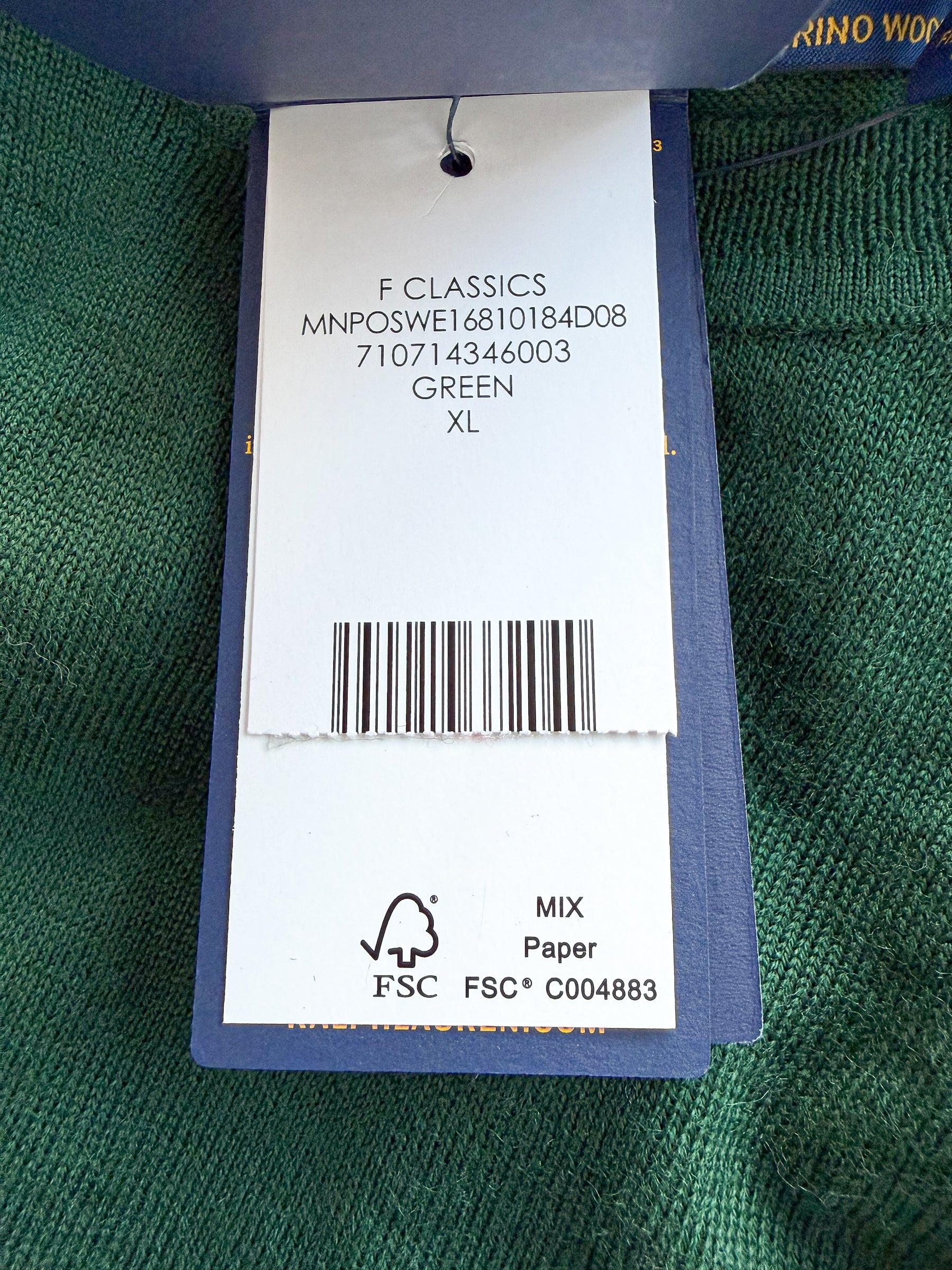 Ralph Lauren Polo Green Merino Jumper