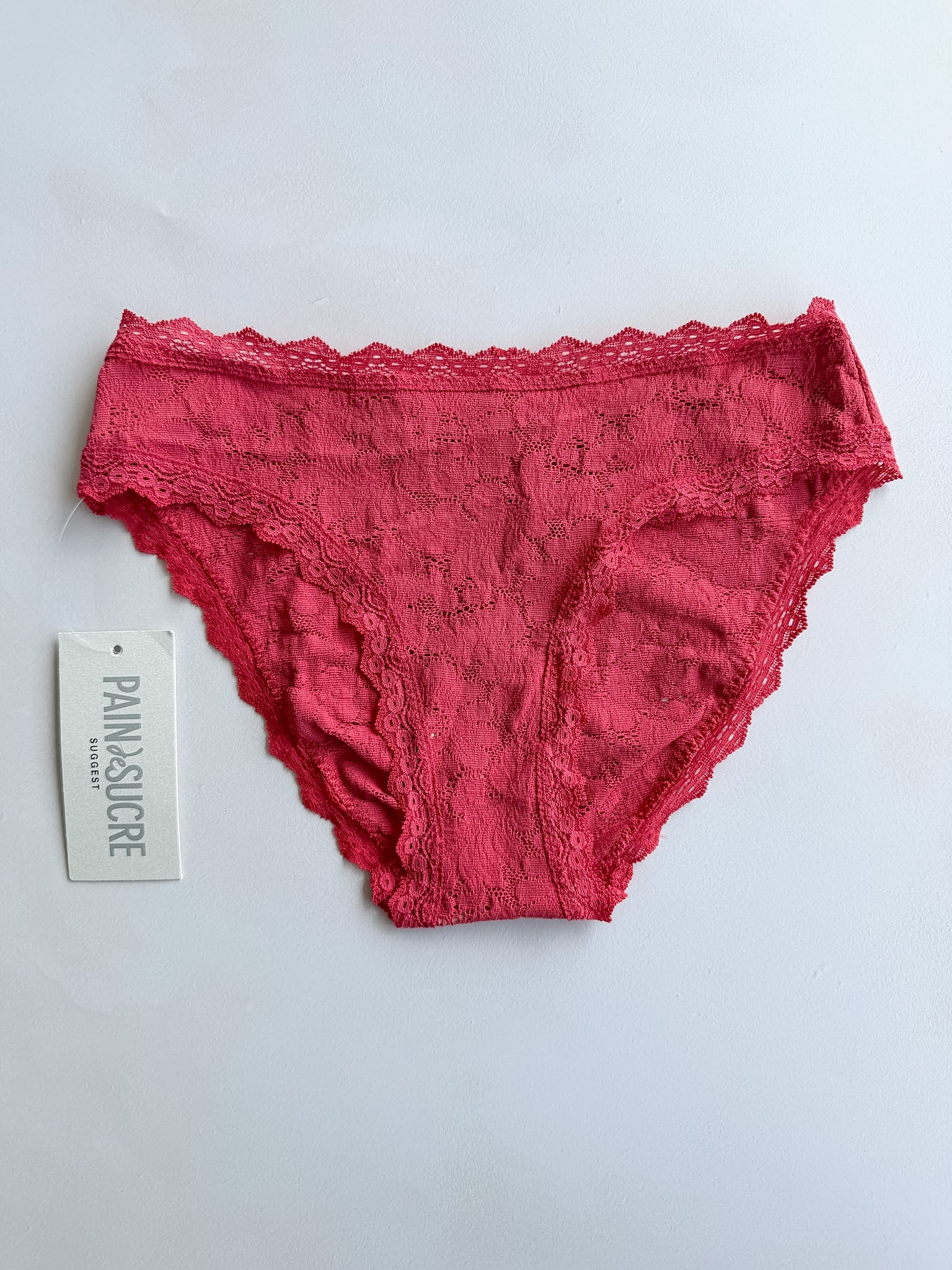 Pain De Sucre Blush Pink Lace Knickers Panties in Toya