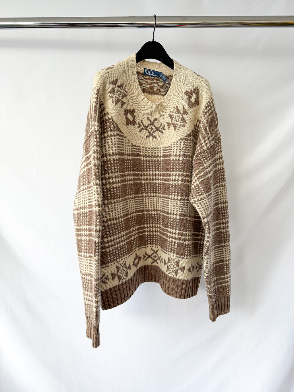 Ralph Lauren Polo Plaid Wool Linen Jumper