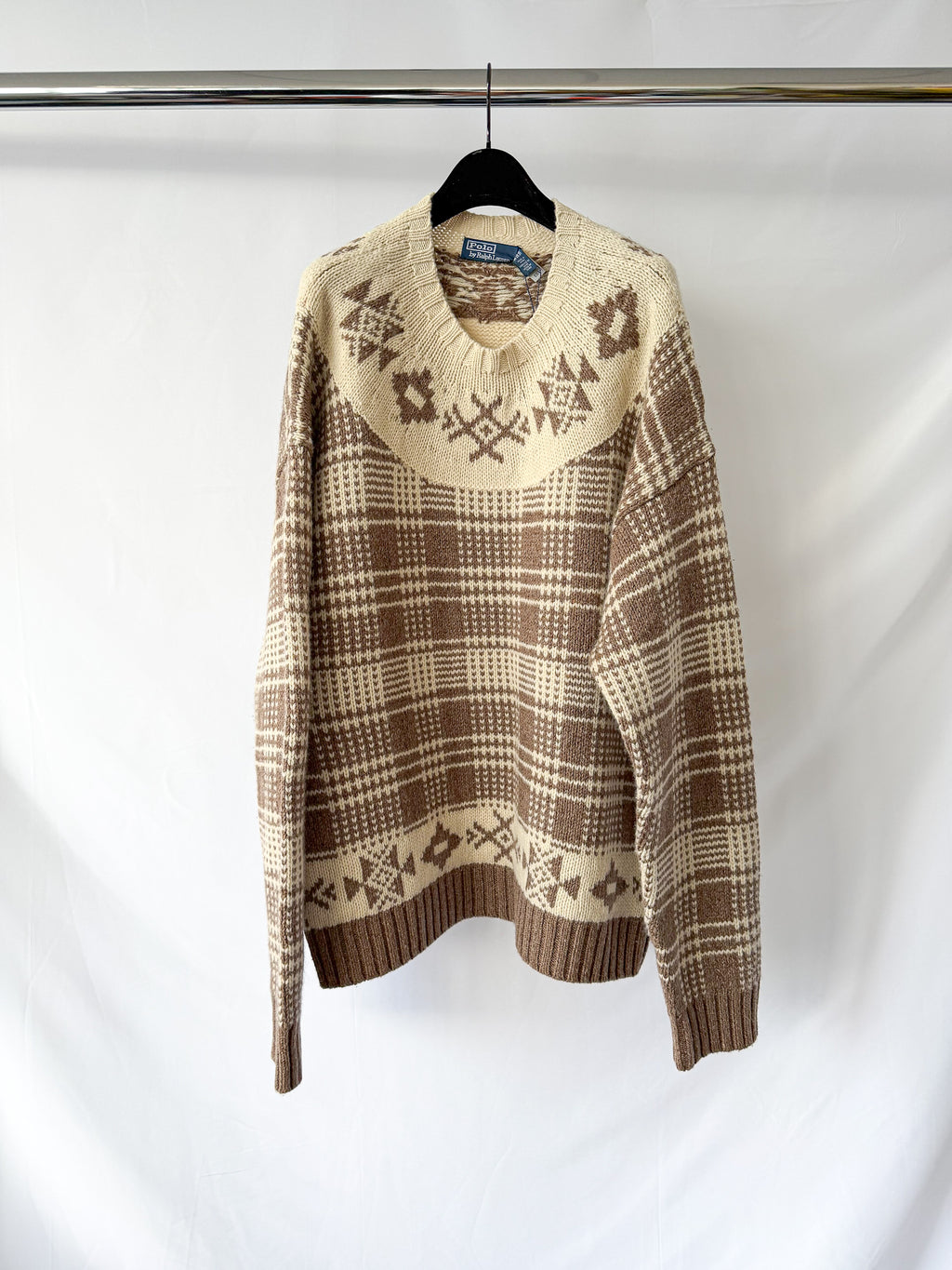 Ralph Lauren Polo Plaid Wool Linen Jumper