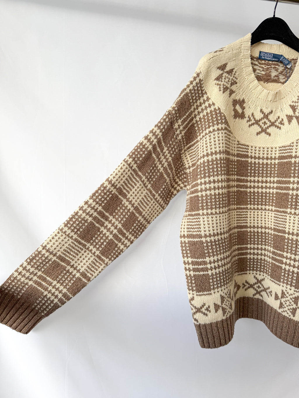 Ralph Lauren Polo Plaid Wool Linen Jumper