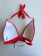 Pain De Sucre Red Halterneck Tie-Up Bikini Top in Elan