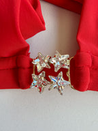Pain De Sucre Red Crystal Star Detail Bikini Top in Brya