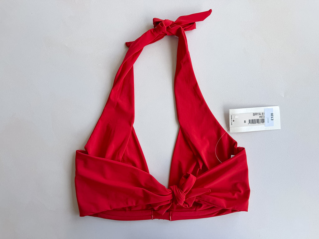 Pain De Sucre Red Crystal Star Detail Bikini Top in Brya