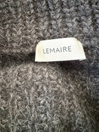 Lemaire Grey Alpaca Yak Blend Ribbed Zip-up Cardigan
