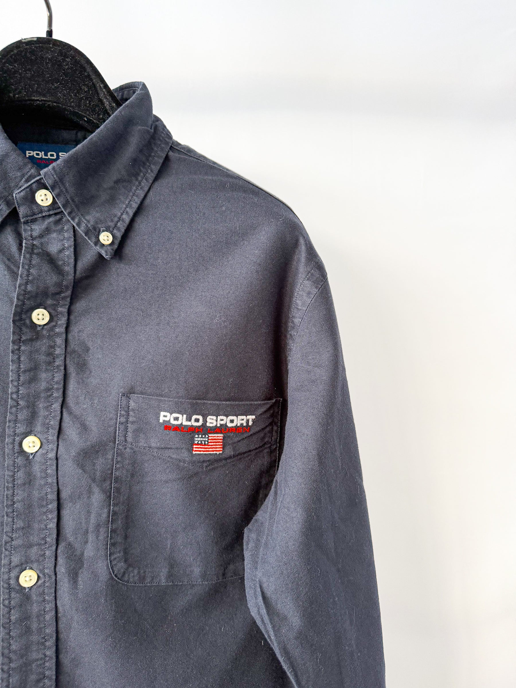 Ralph Lauren Polo Short Navy Oxford Shirt