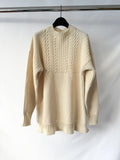 Maison Margiela Beige Fisherman Wool Cable Knit Jumper Sweater