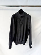 MAISON MARTIN MARGIELA Black Cotton Wool Jumper Polo