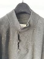 MAISON MARTIN MARGIELA Black Cotton Wool Jumper Polo