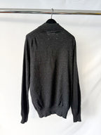 MAISON MARTIN MARGIELA Black Cotton Wool Jumper Polo