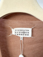 MAISON MARTIN MARGIELA Brown Cotton Wool Cardigan With Elbow Patches
