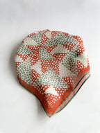 Drake's Red Cream Green Geometric Pocket Square