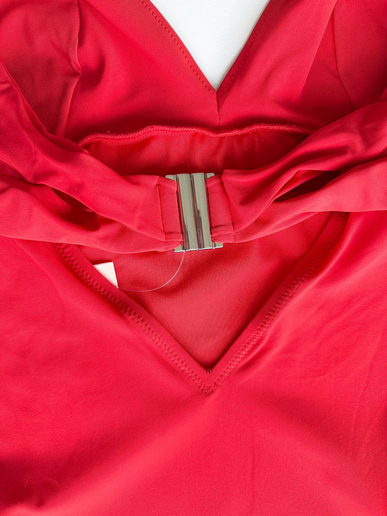 Pain De Sucre Red V-Neck Swimsuit in Laam