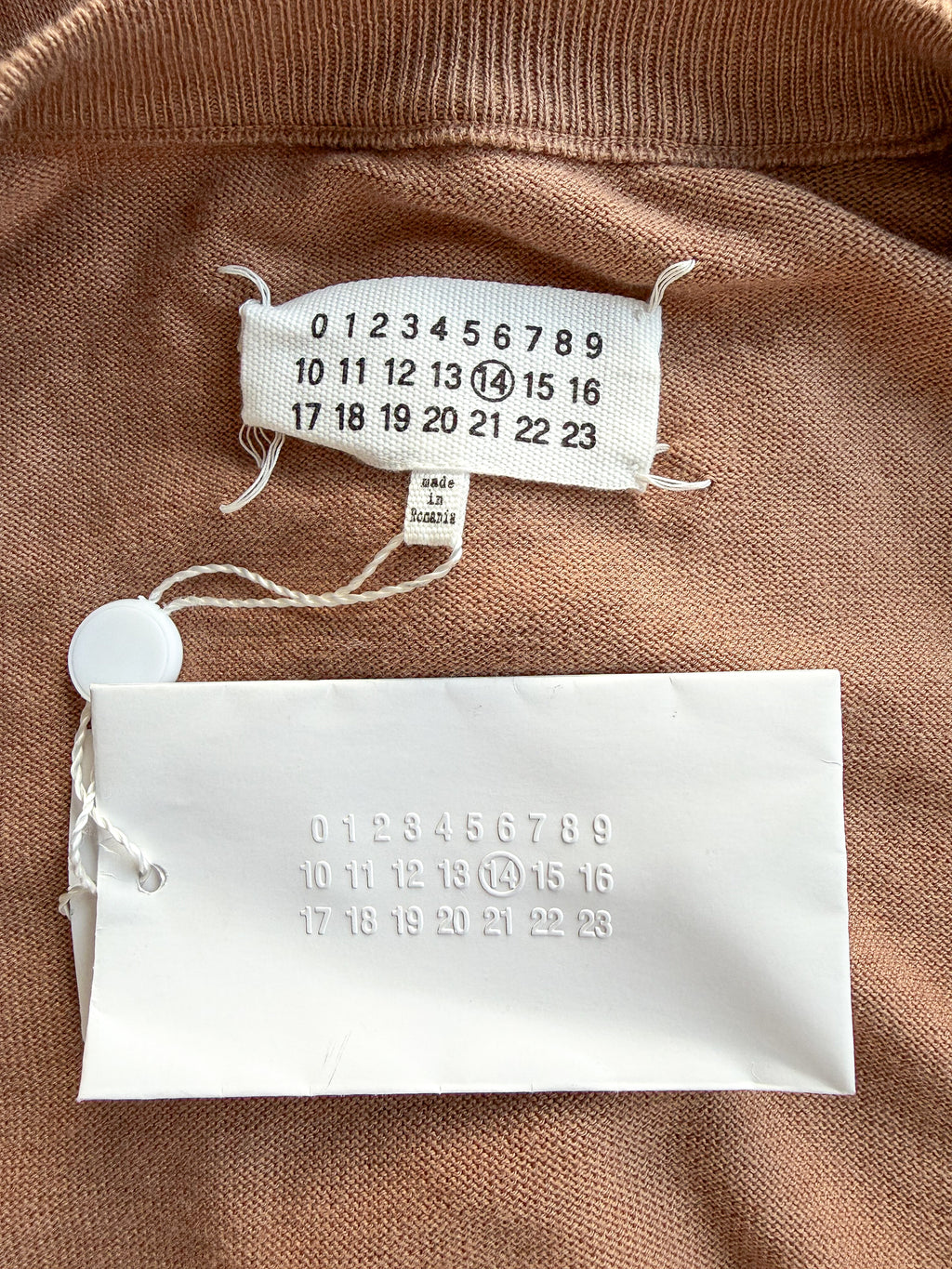 MAISON MARTIN MARGIELA Brown Cotton Wool Cardigan With Elbow Patches