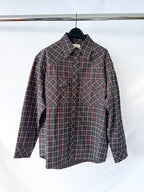 Lemaire Western Black Plaid Check Shirt