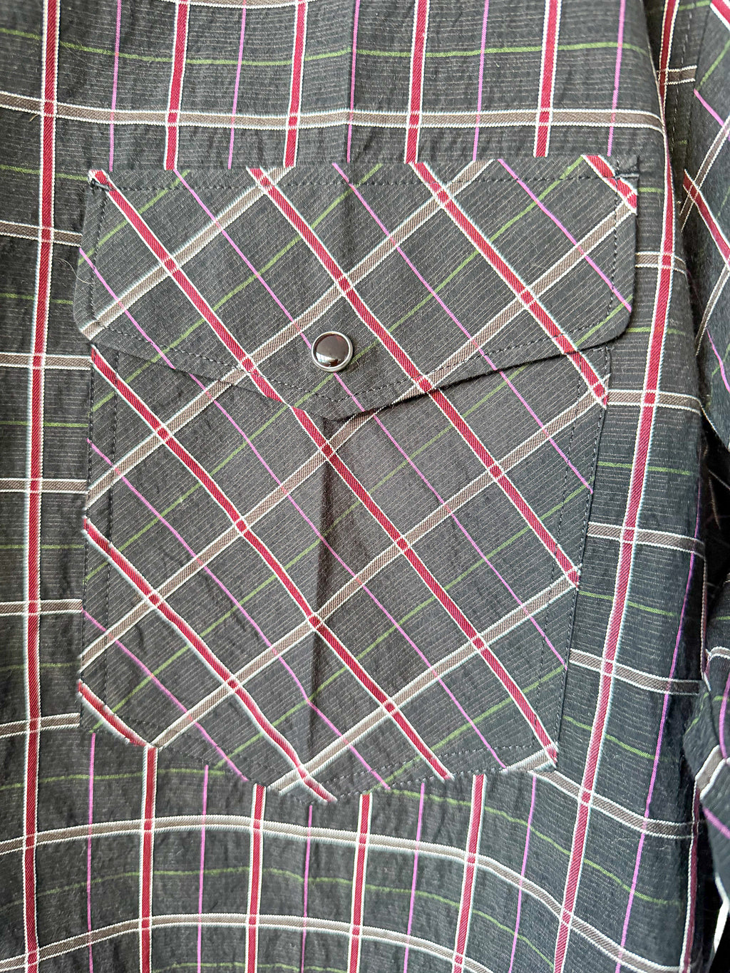 Lemaire Western Black Plaid Check Shirt