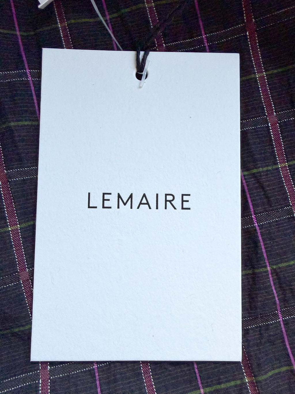 Lemaire Western Black Plaid Check Shirt