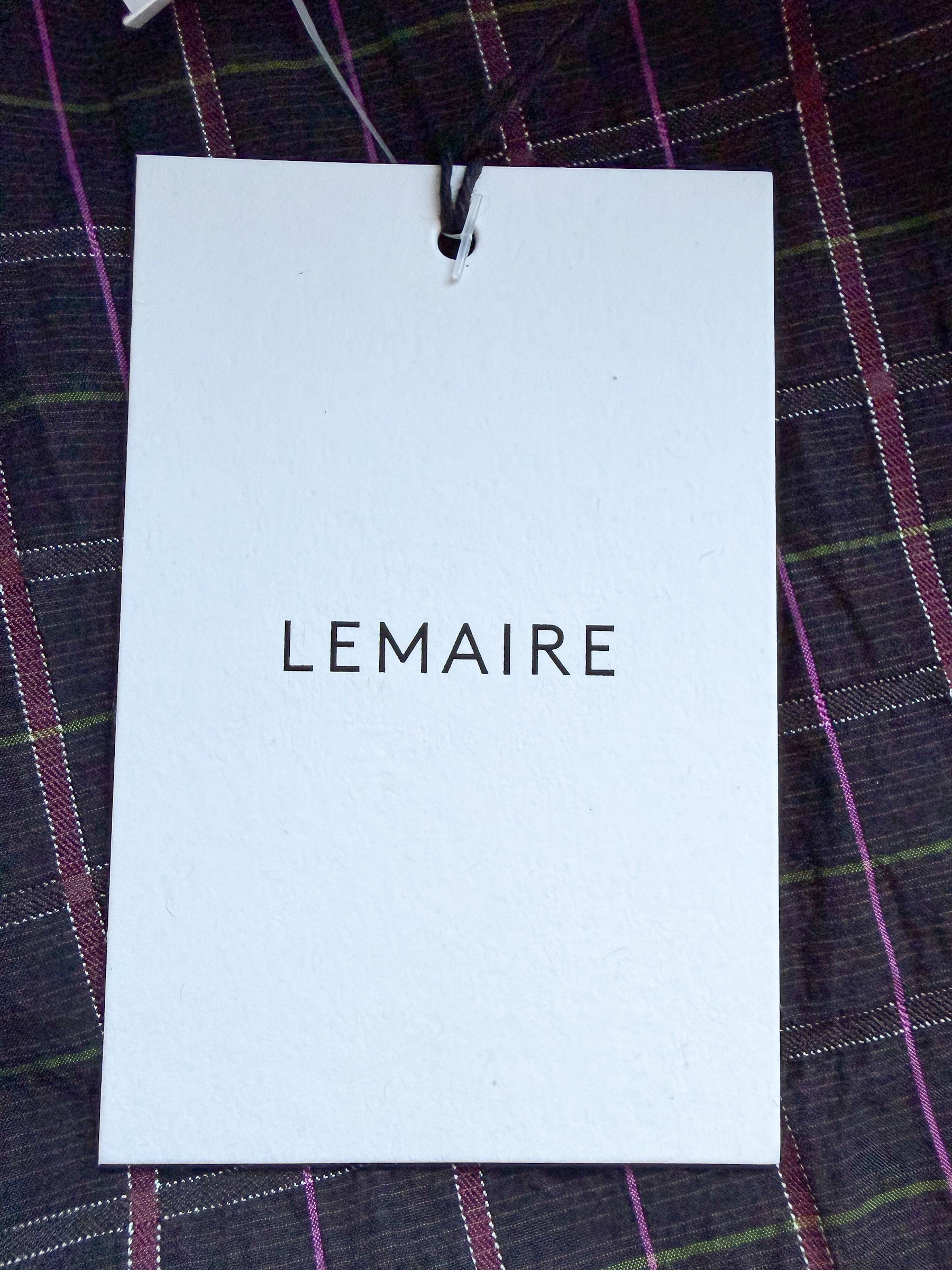 Lemaire Western Black Plaid Check Shirt