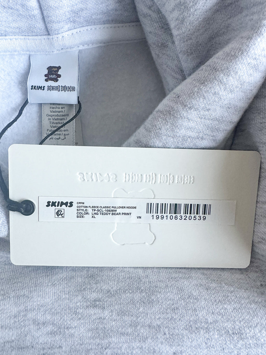 SKIMS x Cactus Plant Flea Market Logo Teddy Bear Cotton Hoodie