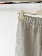 Ganni Grey Embroidered Cotton Melange Track Bottoms