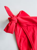 Pain De Sucre Side Tie Bikini Bottom in Diva Red