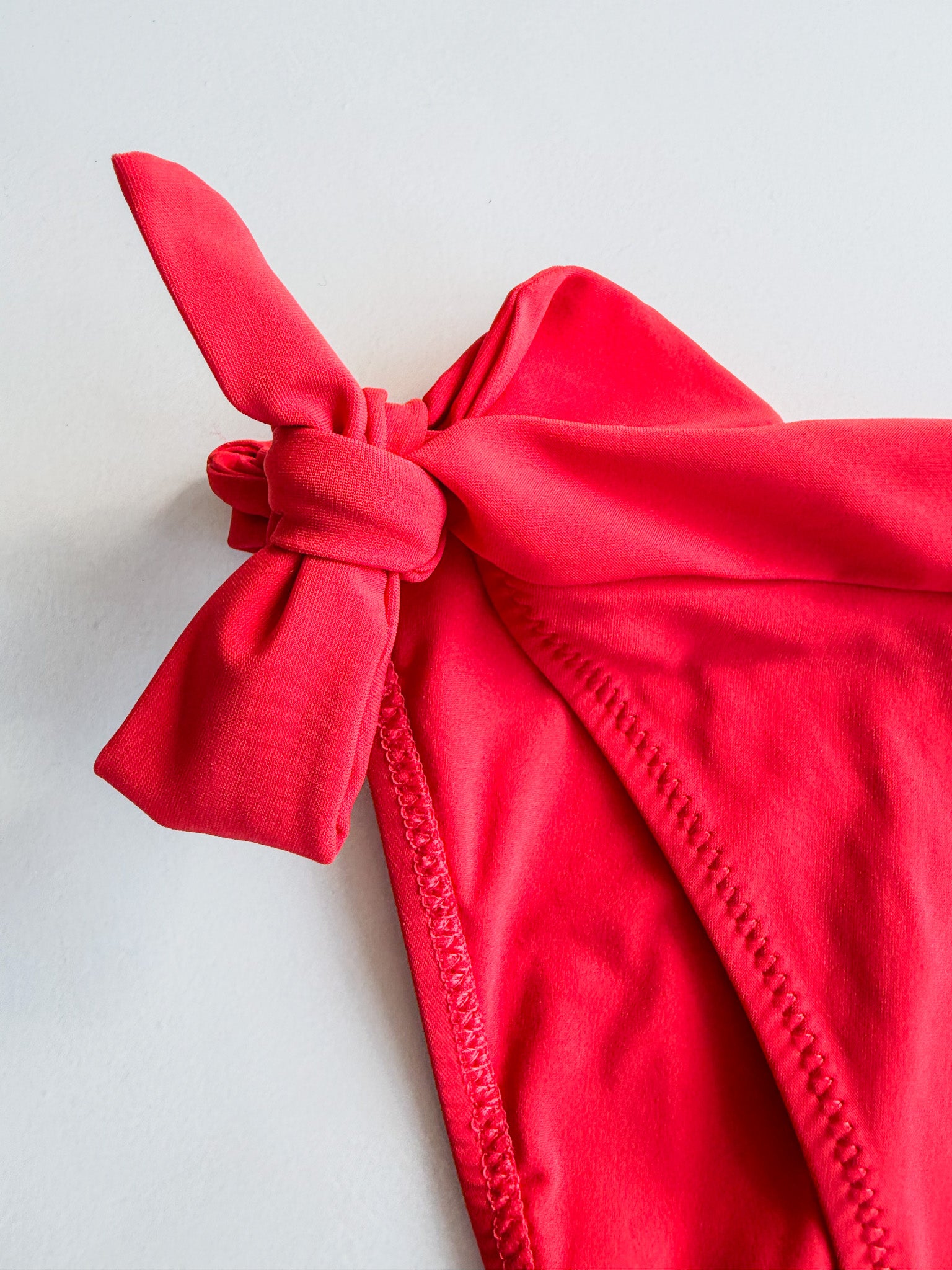 Pain De Sucre Side Tie Bikini Bottom in Diva Red