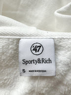 Sporty & Rich for '47 x The New York Yankees Homerun Printed Cotton Crop Hoodie