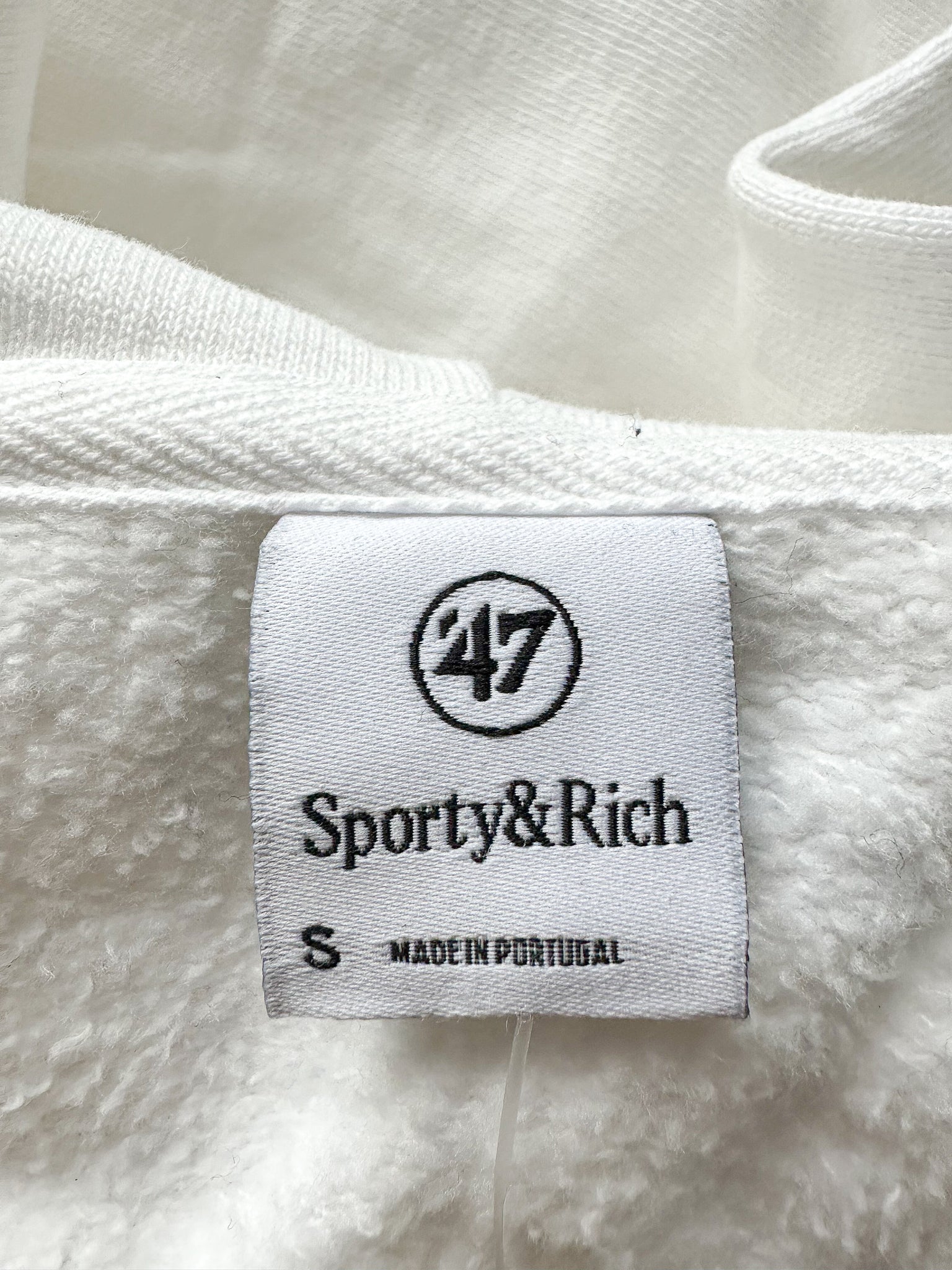 Sporty & Rich for '47 x The New York Yankees Homerun Printed Cotton Crop Hoodie