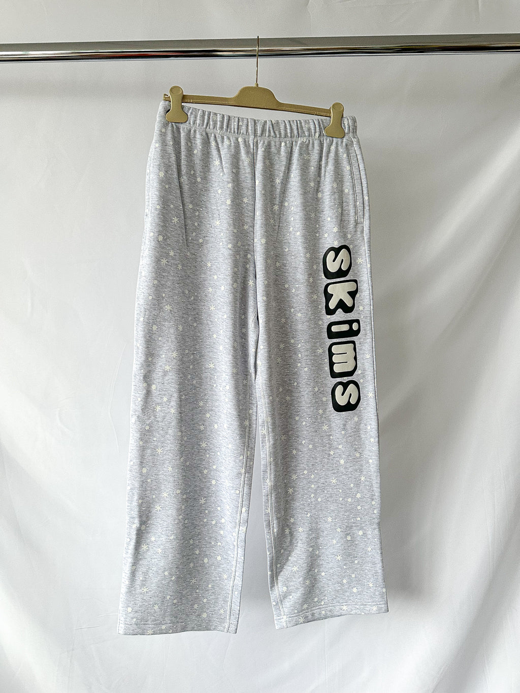 SKIMS x Cactus Plant Flea Market Logo Grey Fleece Drawstring Sweatpants