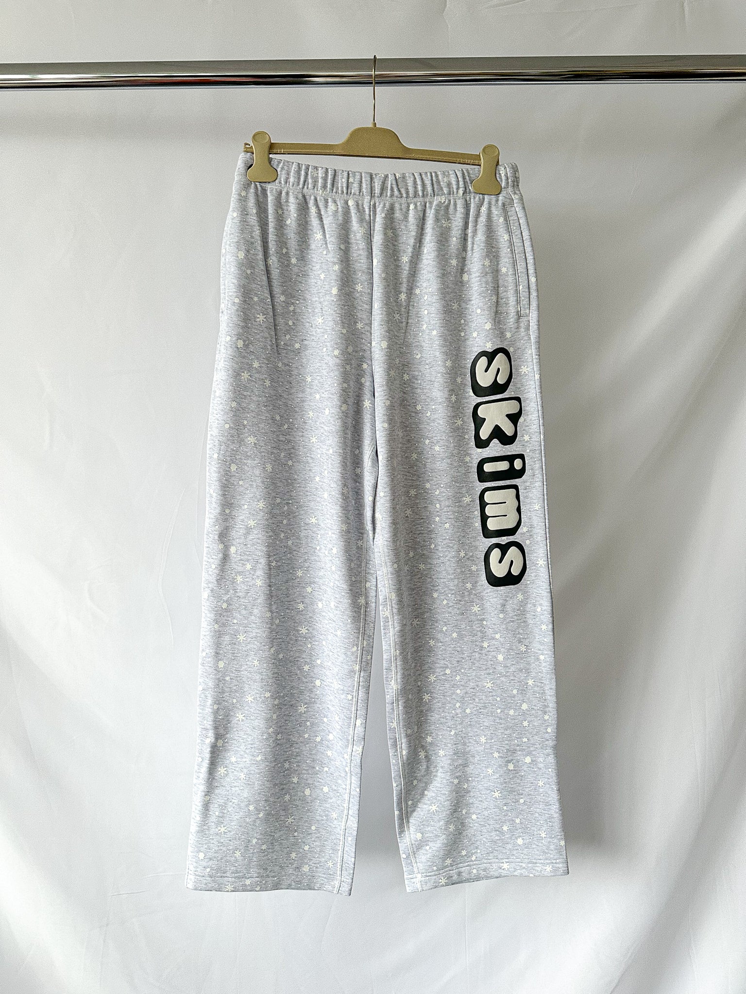 SKIMS x Cactus Plant Flea Market Logo Grey Fleece Drawstring Sweatpants