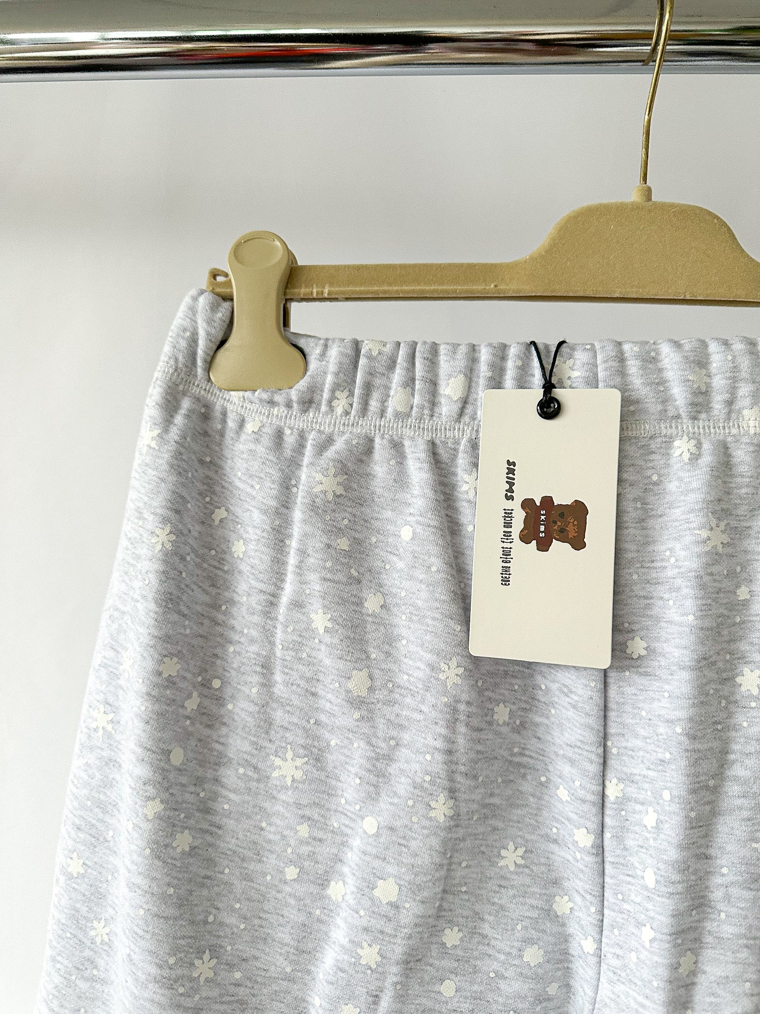 SKIMS x Cactus Plant Flea Market Logo Grey Fleece Drawstring Sweatpants