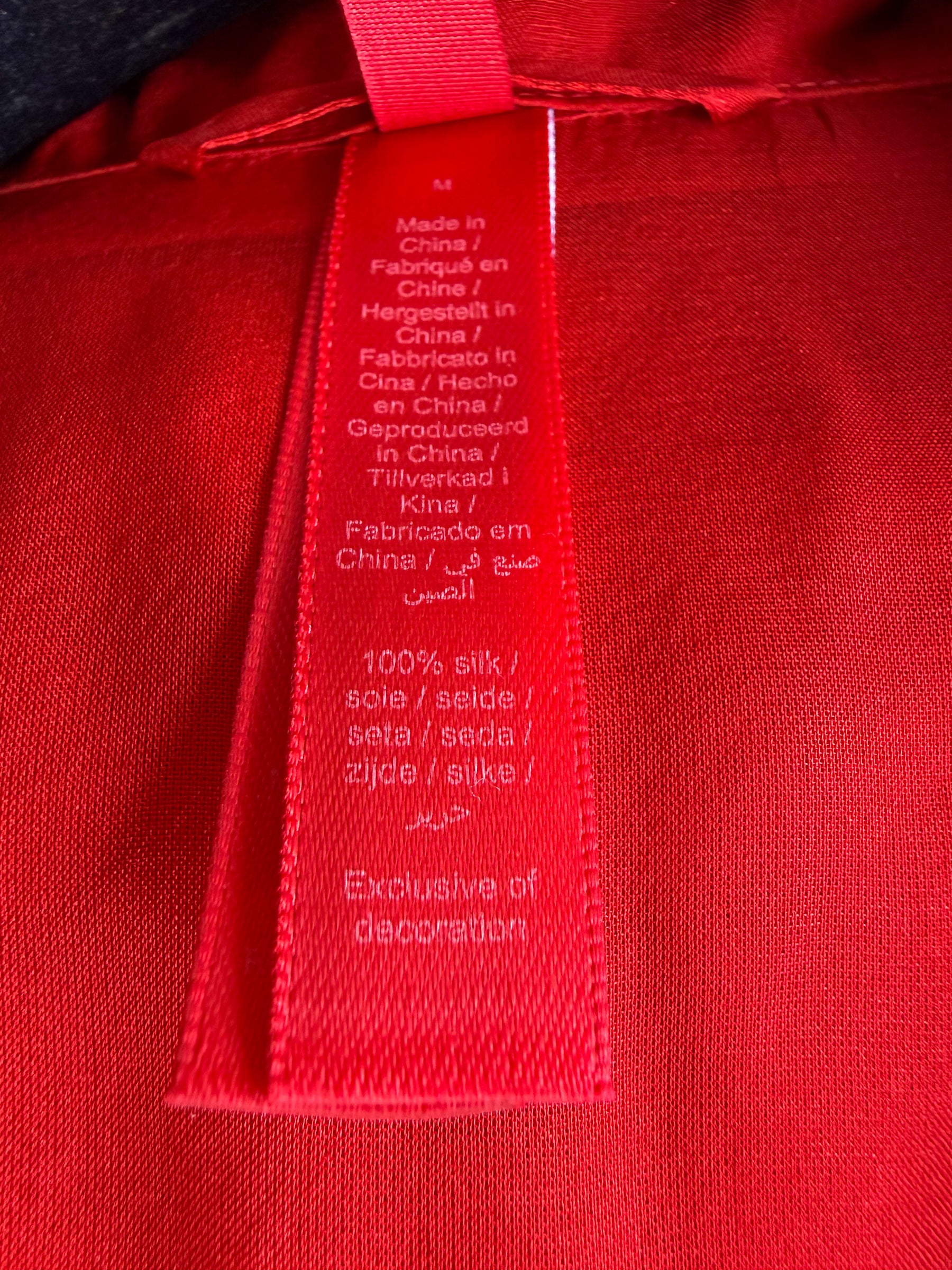 Skims Red Sheer Silk Button-Up Pyjama Shirt Top + Bottoms Set