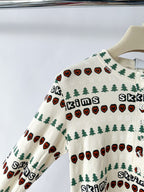 SKIMS x Cactus Plant Flea Market Fair Isle Logo Ribbed Henley Cotton Lounge Set