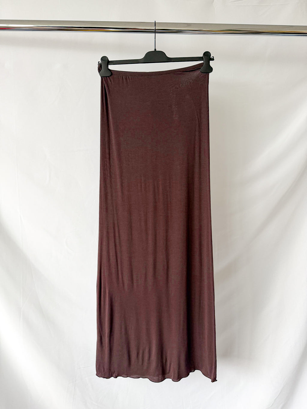 Skims Brown Sheer Modal Long Skirt