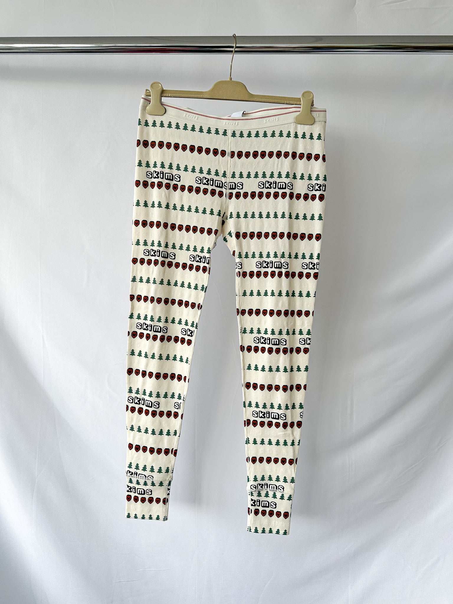 SKIMS x Cactus Plant Flea Market Fair Isle Logo Ribbed Henley Cotton Lounge Set