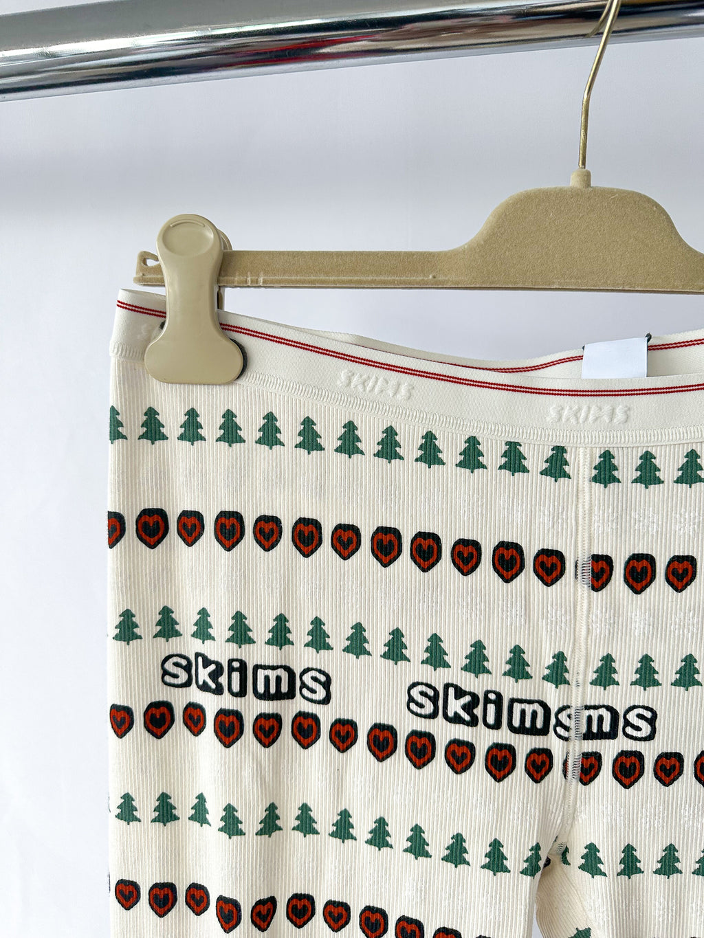 SKIMS x Cactus Plant Flea Market Fair Isle Logo Ribbed Henley Cotton Lounge Set