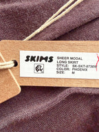 Skims Brown Sheer Modal Long Skirt