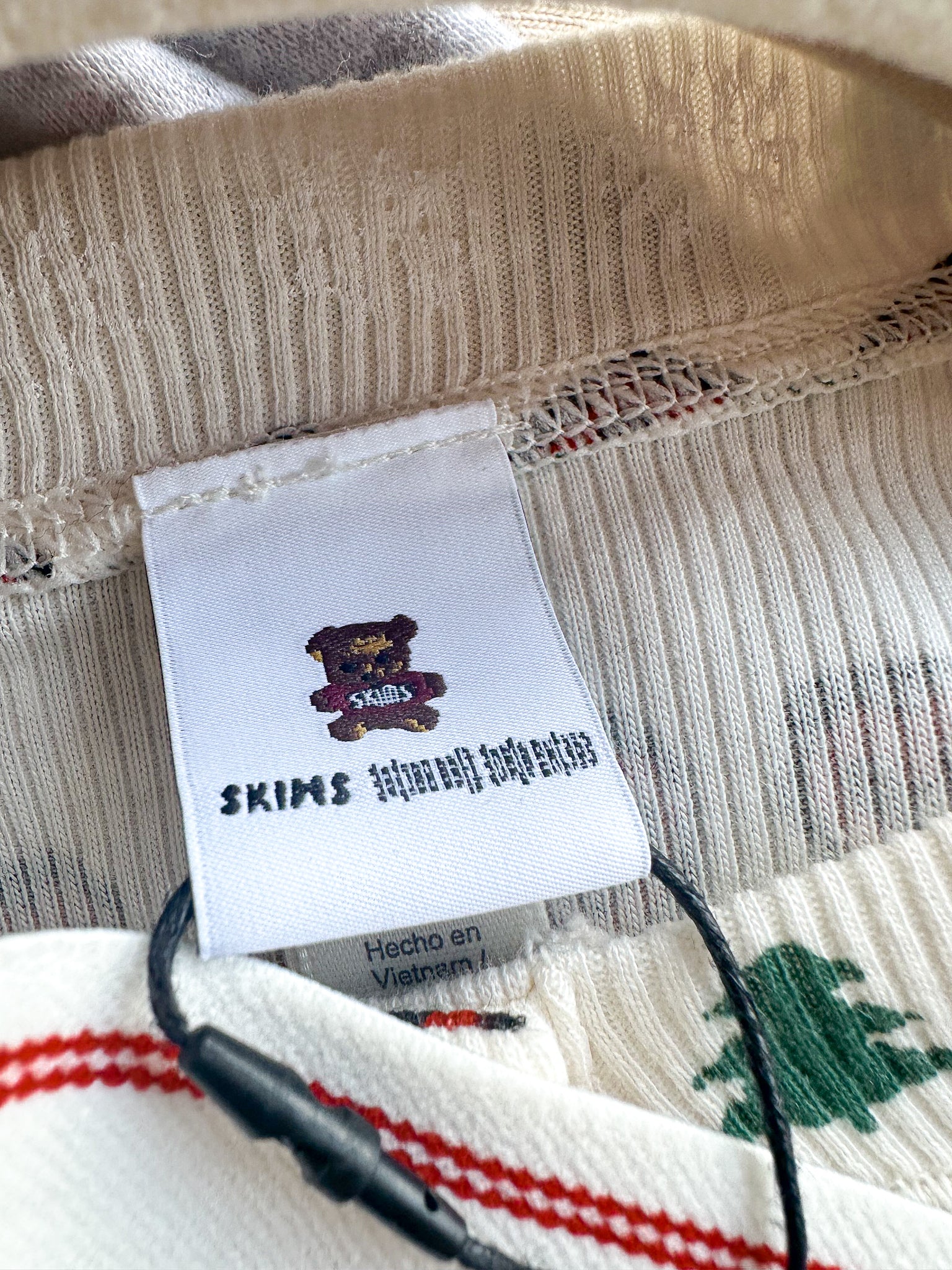 SKIMS x Cactus Plant Flea Market Fair Isle Logo Ribbed Henley Cotton Lounge Set