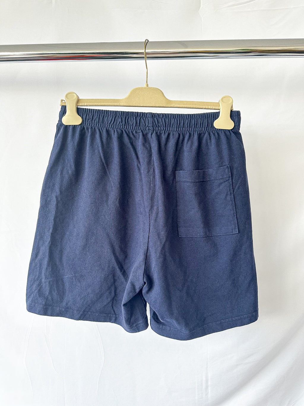 Sporty & Rich Royal Club Cotton Navy Gym Shorts